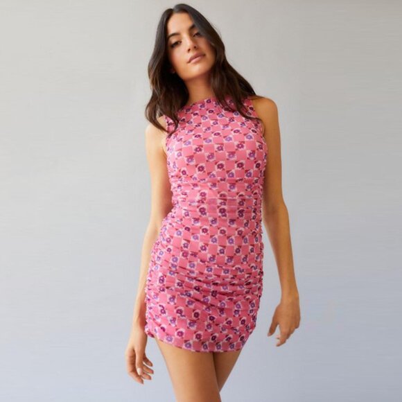 NWT URBAN OUTFITTERS Austin Stretchy Mesh Dress Large Size - Picture 1 of 10